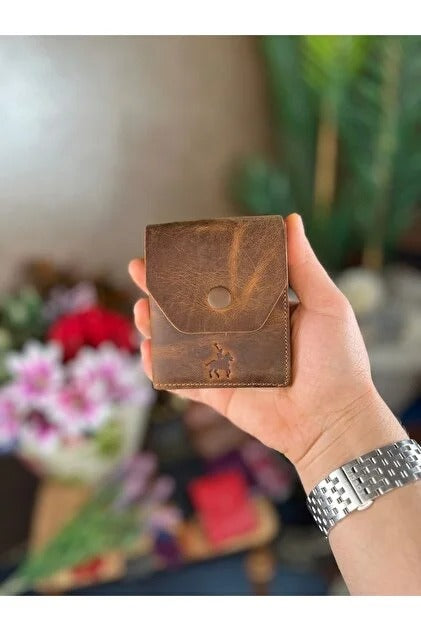 %100 Hakiki Deri Cüzdan – Mühür Mumlu Özel Tasarım
