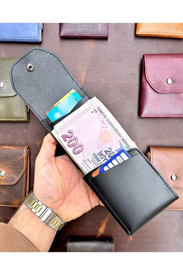 %100 Hakiki Deri Cüzdan – Mühür Mumlu Özel Tasarım
